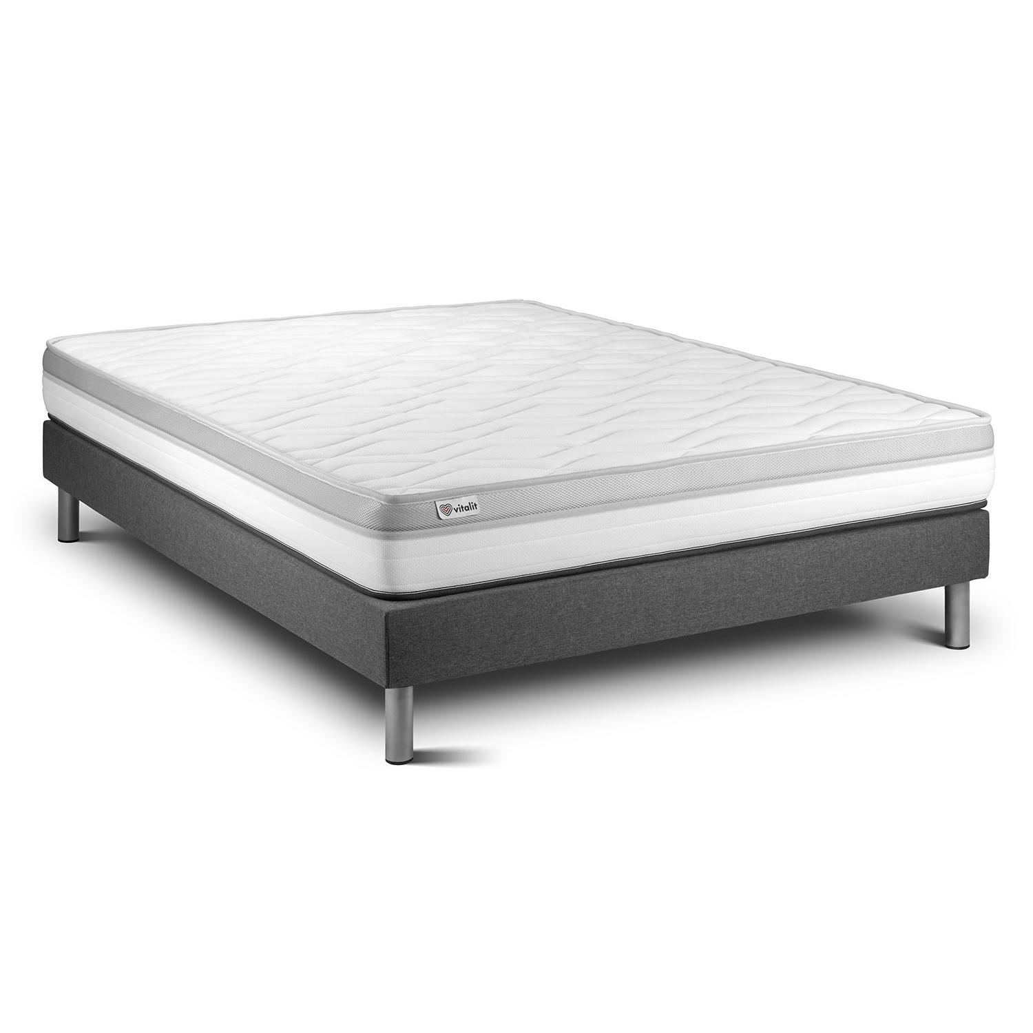 Conjunto VITAL RELAX 150 x 190 cm somier Kit gris