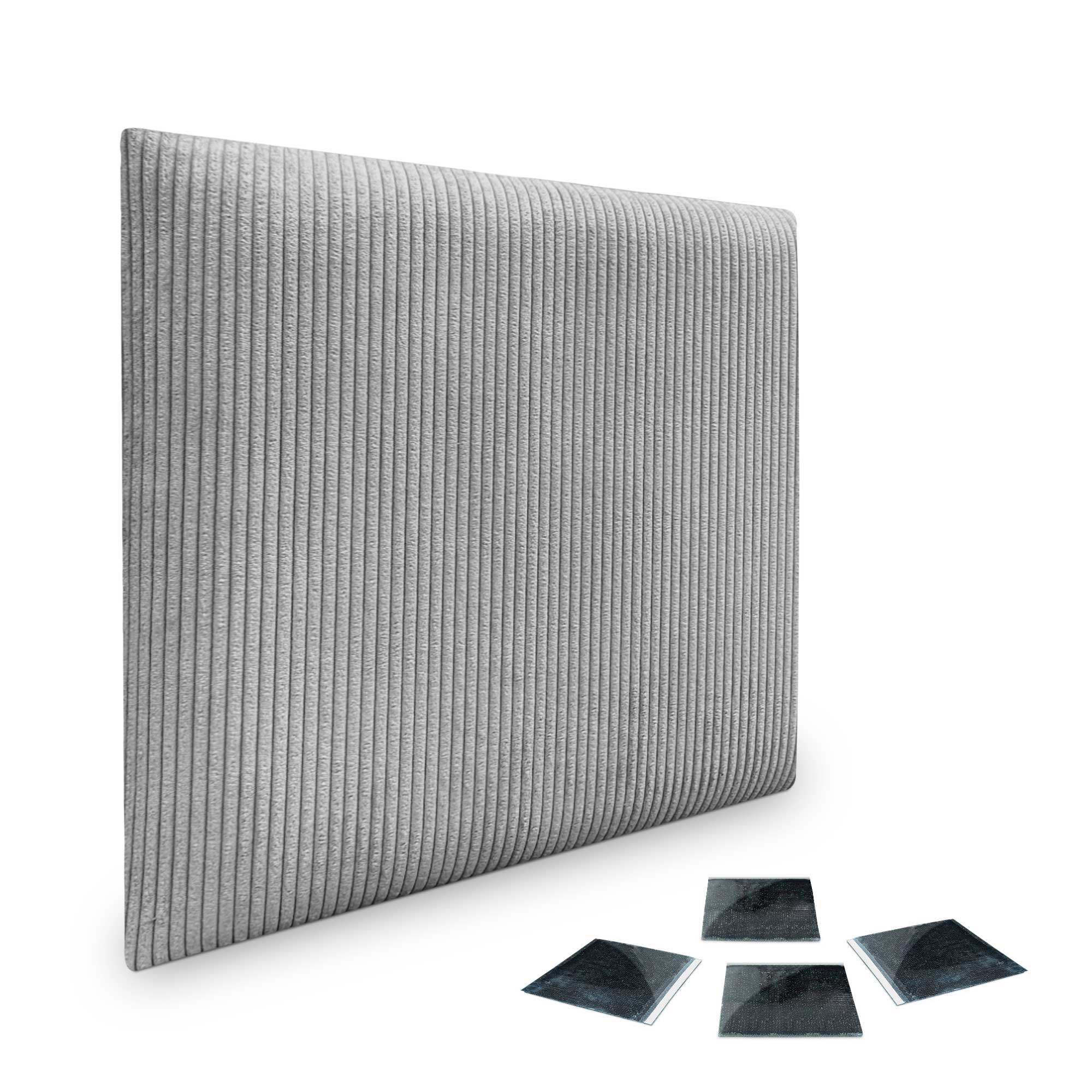 DHOME Juego de Paneles Tapizados en Pana Pack Autoadhesivos para Pared Acústicos Absorbentes Protección