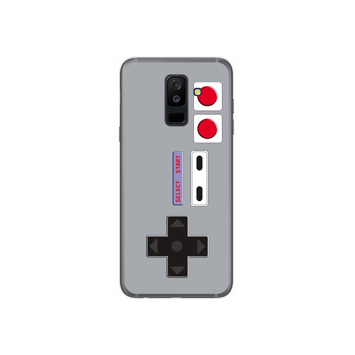 Tumundosmartphone Funda Gel Tpu para Samsung Galaxy A6 Plus (2018) Diseño Consola Dibujos