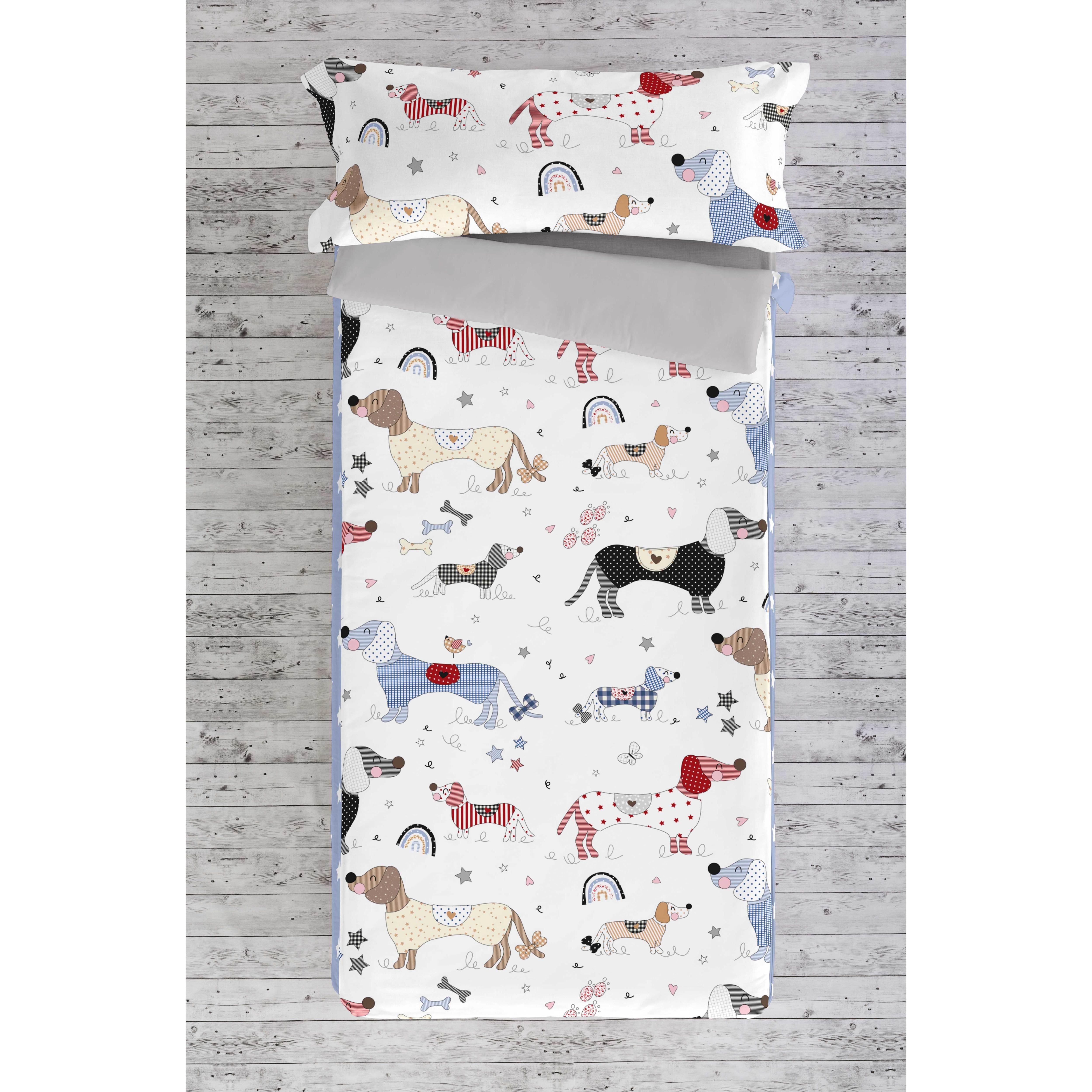 SACO NORDICO INFANTIL 100% ALGODÓN SIN RELLENO ALGODÓN DOGGY PATCH COOL KIDS FABRICADO EN ESPAÑA