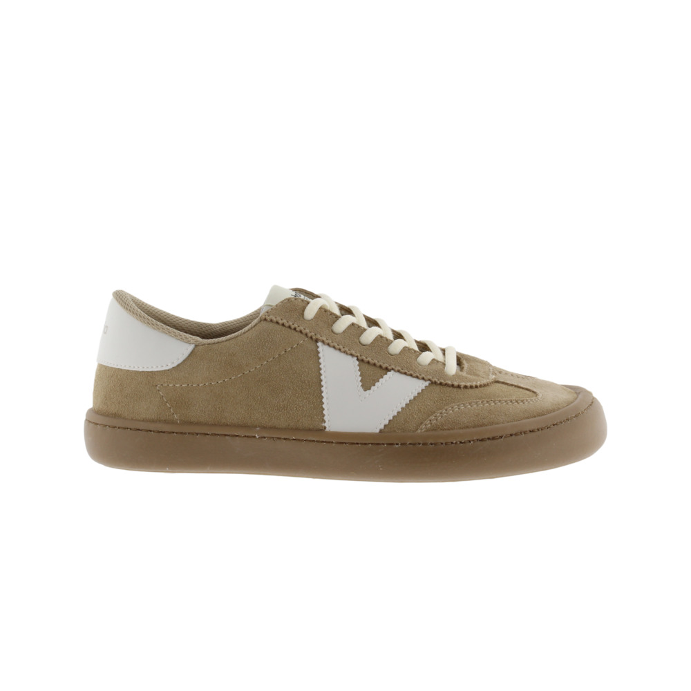 Victoria Olmo Zapatillas barefoot de serraje con piezas en contraste y suela caramelo 1186103