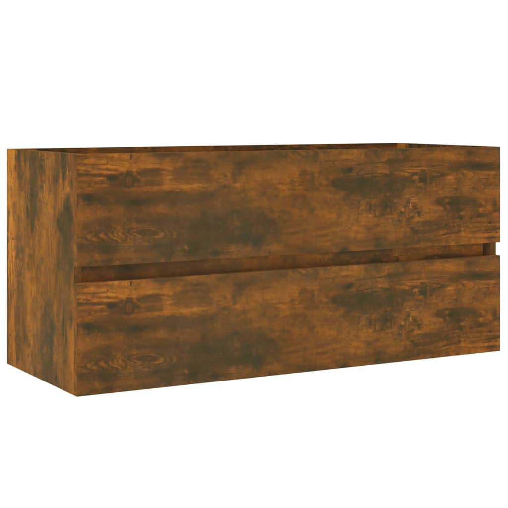 vidaXL Armario para lavabo contrachapada 100x38,5x45 cm en color Gris hormigón/Roble ahumado/Marrón roble y más | almacenamiento funcional diseño moderno para baño dormitorio sala