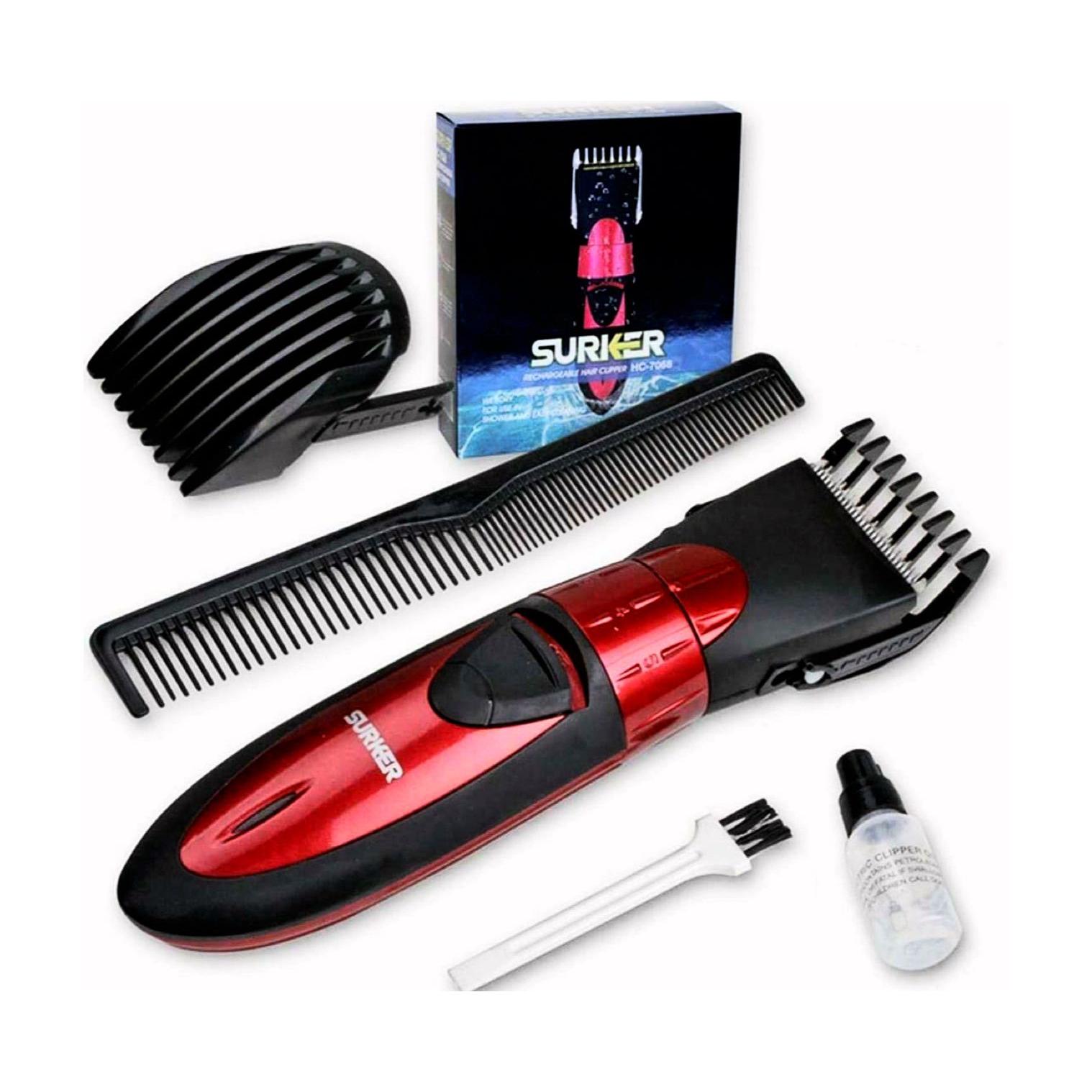 Cortadora de pelo profesional inalámbrica para hombres, recargable, lavable, totalmente impermeable, máquina de corte de pelo sin cables con hoja de acero, velocidad y longitud ajustable.