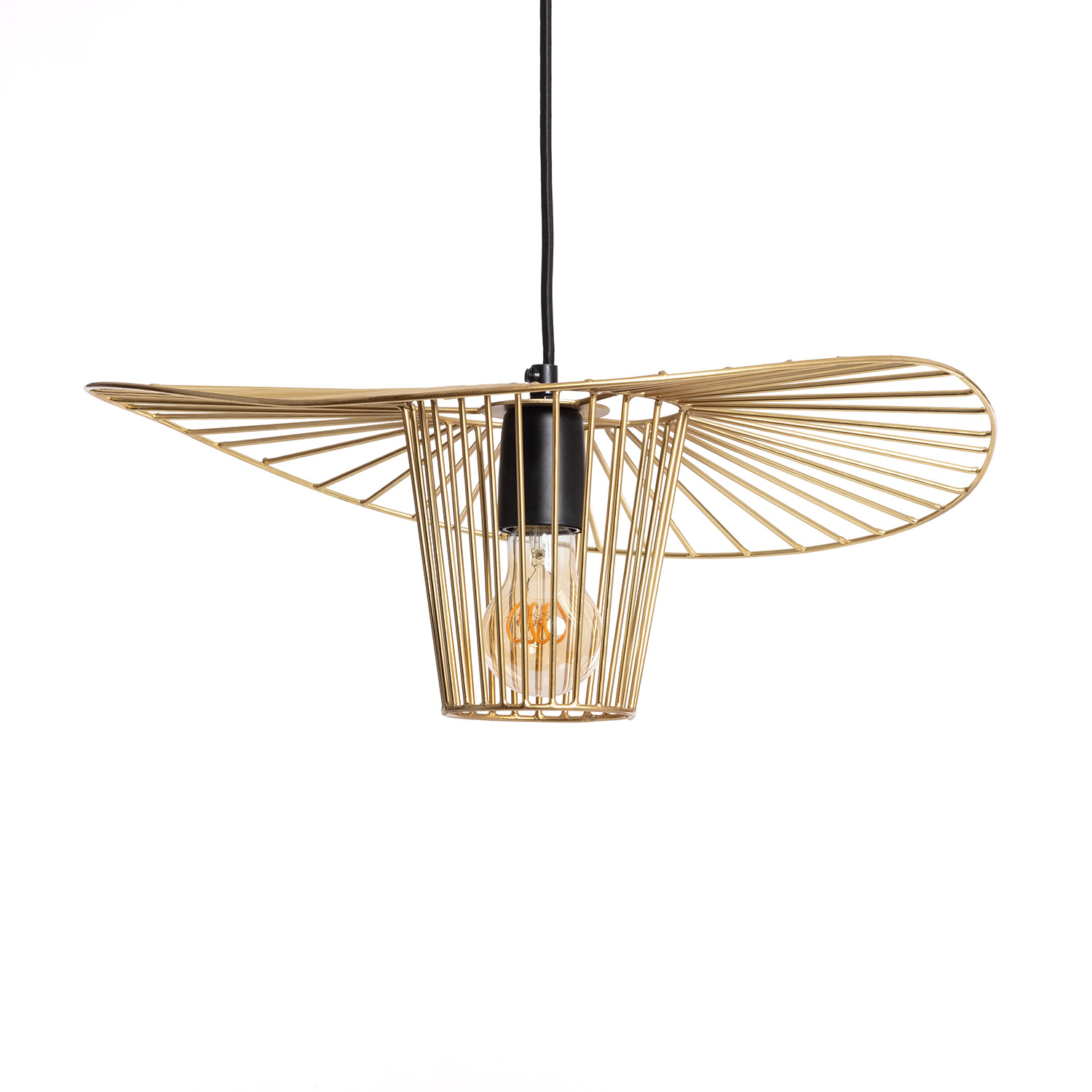Ledkia Lámpara Colgante Metal Vrinda Dorada Diseño Adaptable a Varios Estilos