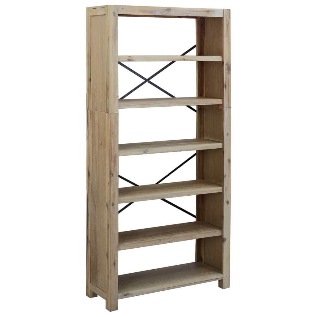 Vidaxl Estantería de 4 Niveles Madera Maciza de Acacia 80 X 30 X 200 Cm