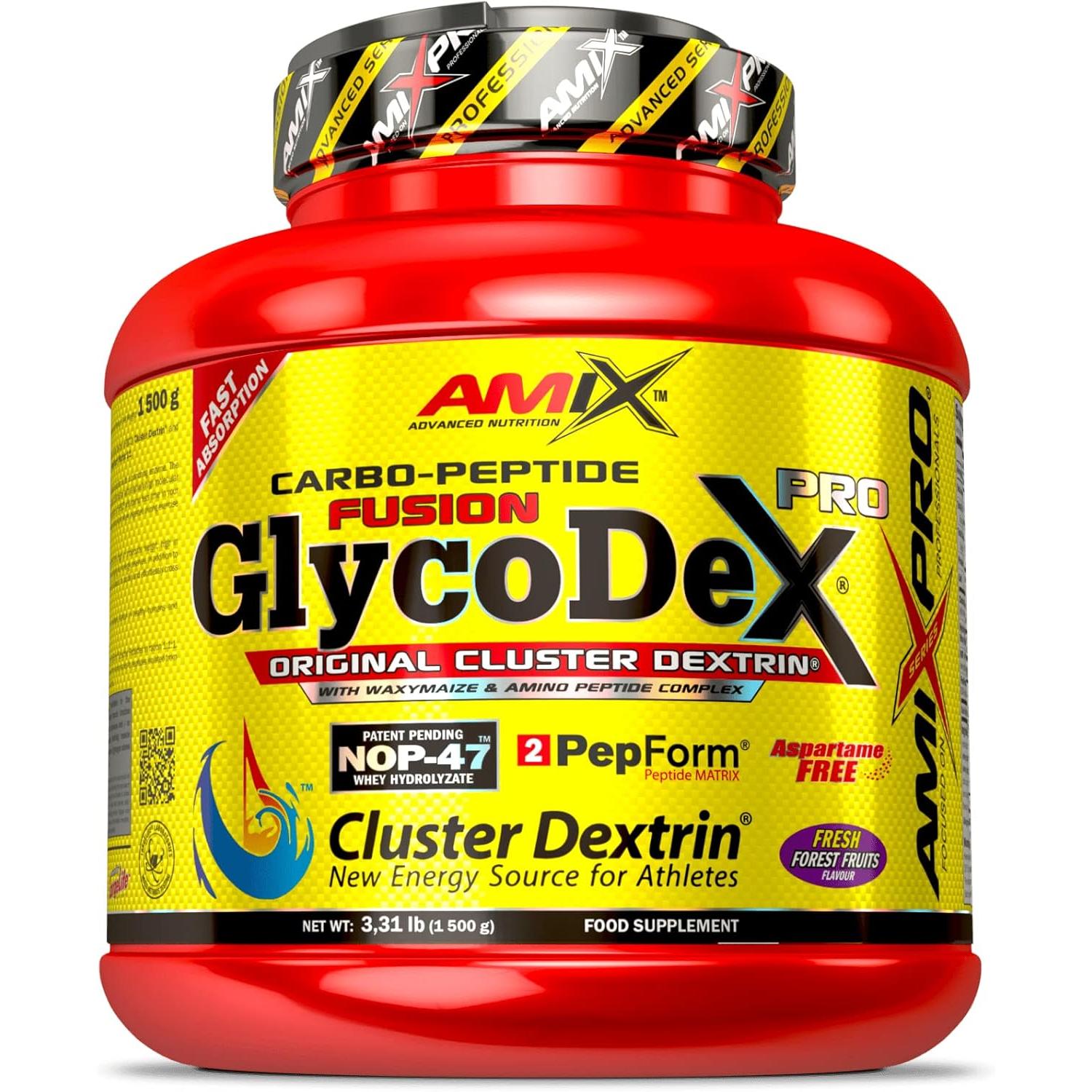 Amix Nutrition - Bebida Energética Glycodex Pro 1,5 Kg - Mejora Rendimiento y Recuperación Muscular
