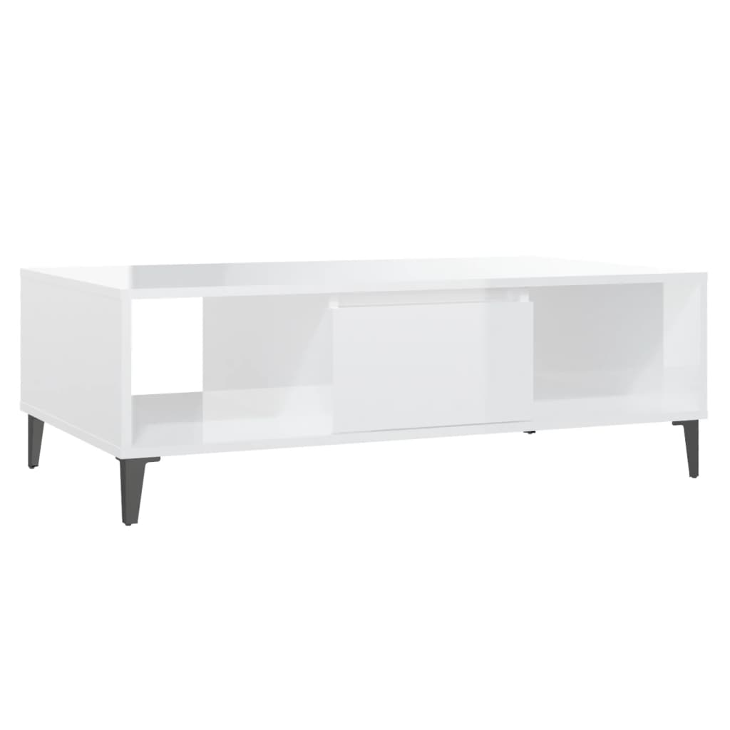 Mesa de Centro Vidaxl Madera Contrachapada 103,5x60x35 Cm Blanco