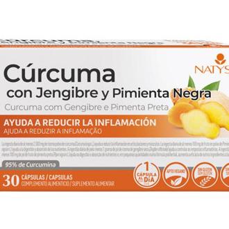 Natysal Cúrcuma Jengibre y Pimienta 30 Cápsulas