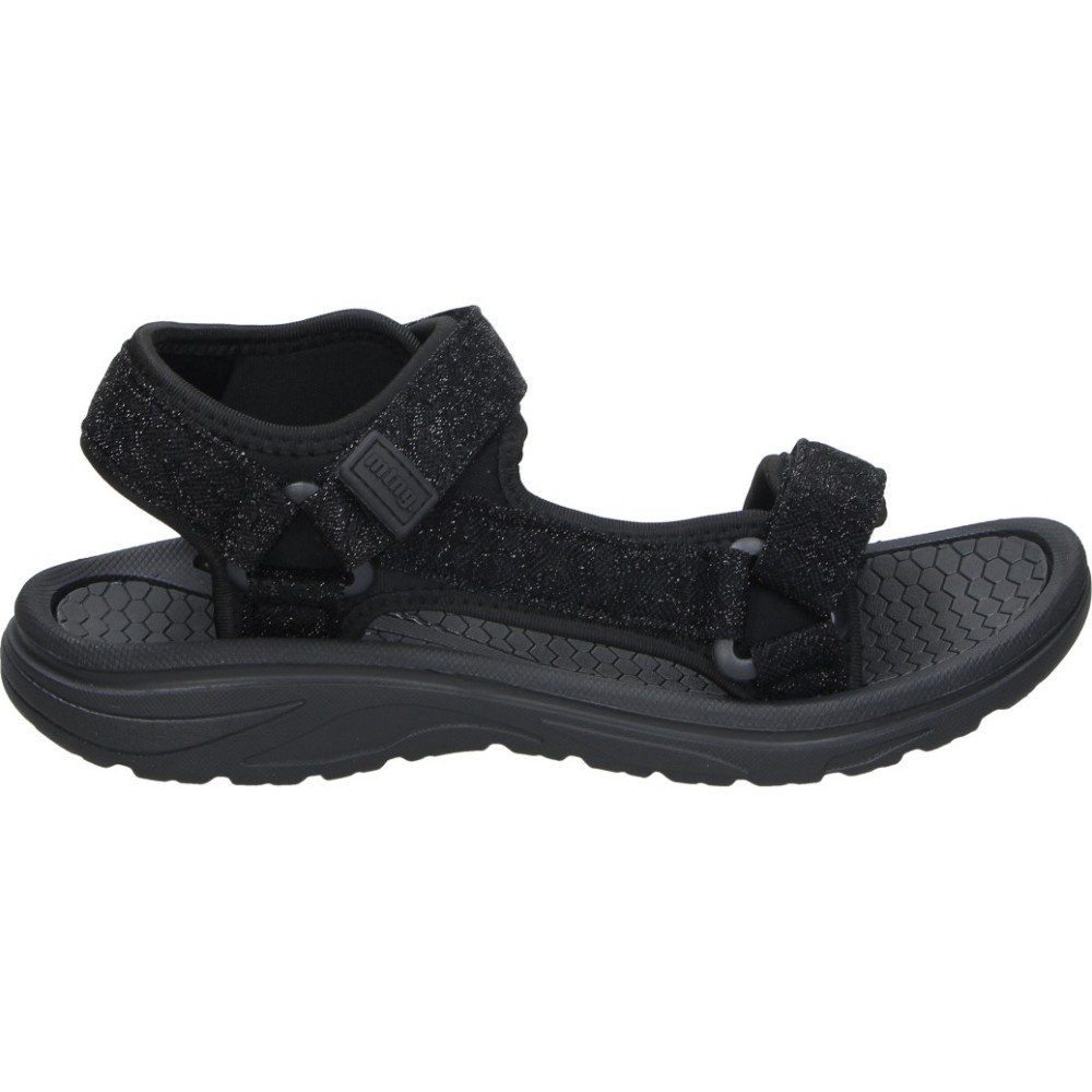 MTNG | Sandalias Planas Mustang Solana para Mujer – Sandalia Deportiva Negra – Sandalia de Verano con Doble Cierre de Velcro – Ligeras – Cómodas y Versátiles – Vegan – Modelo 60804