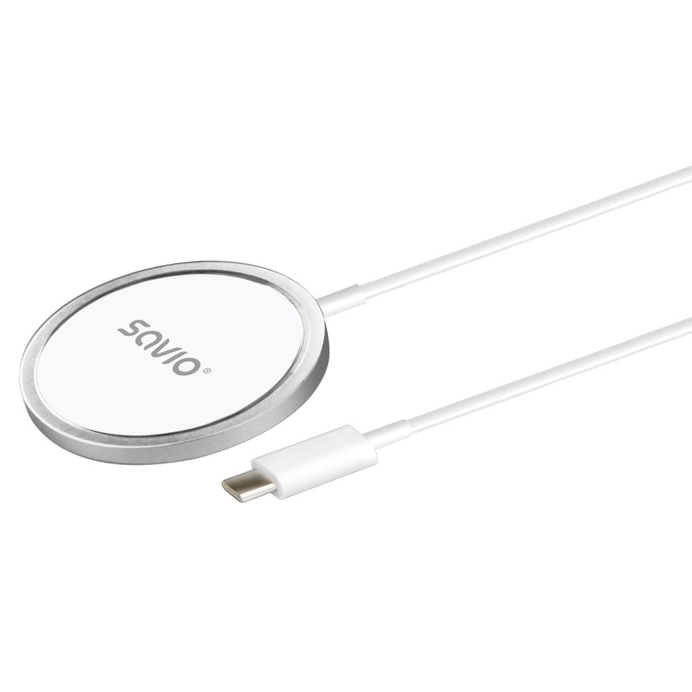 Savio LA-11 cargador de dispositivo móvil Teléfono móvil, Universal Blanco CC Cargador inalámbrico Interior