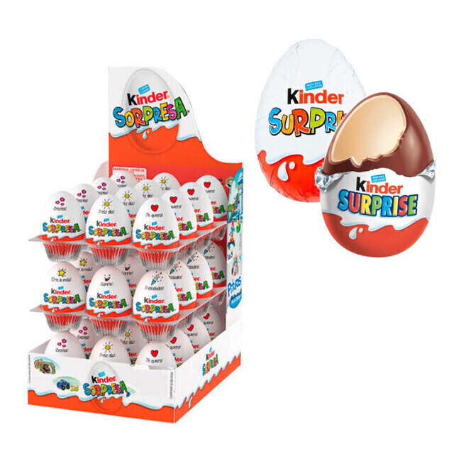Huevos de chocolate con sorpresa 3 unidades Kinder caja 60 g -  Supermercados DIA