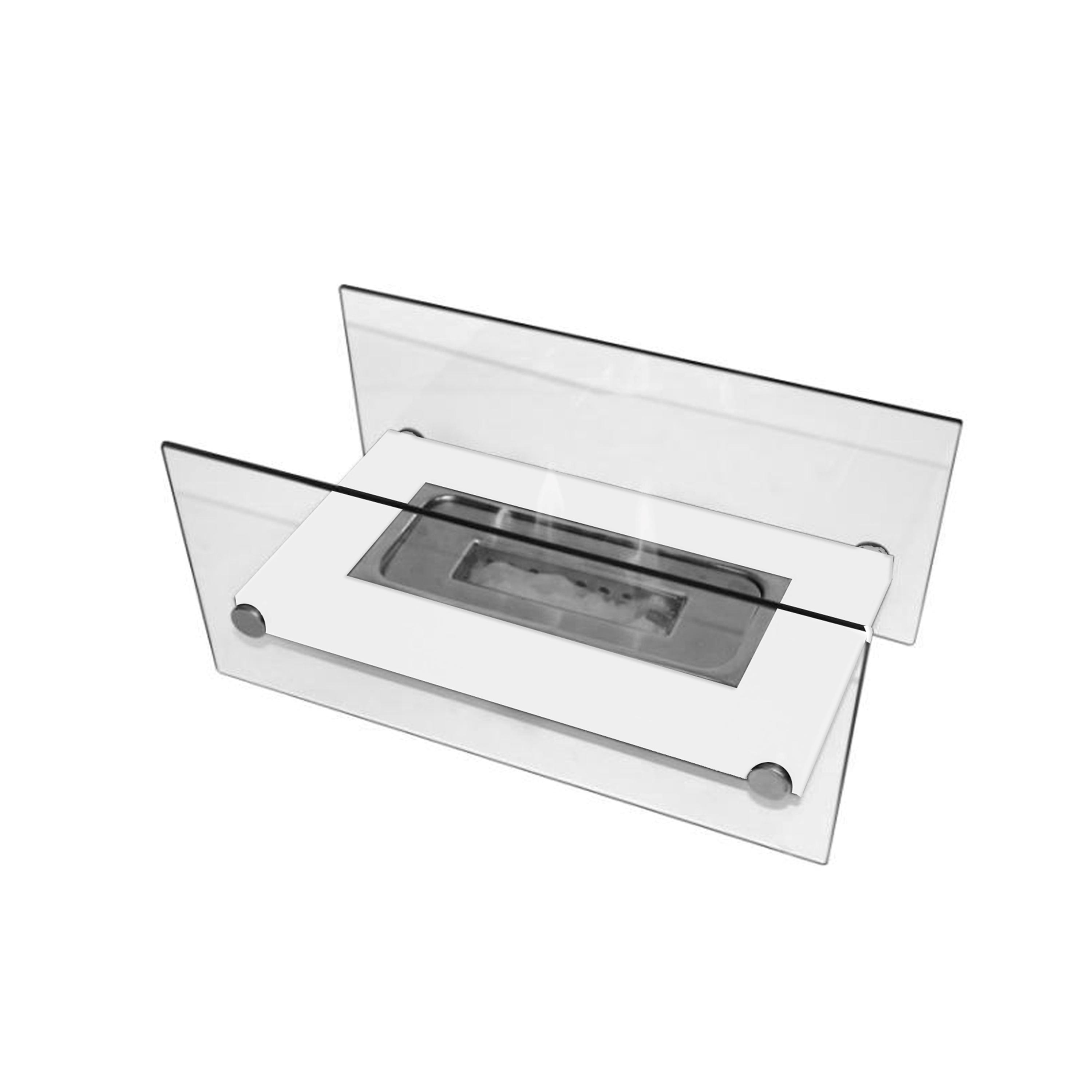 Chimenea de etanol de sobremesa en metal blanco Purline ONIROS W