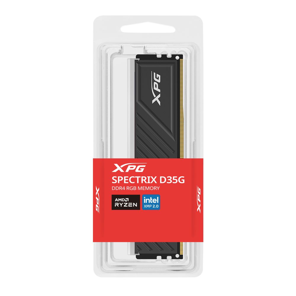 ADATA - Módulo de memoria RAM DDR4 AX4U320016G16ASBKD35 de 16 GB a 3200 MHz con iluminación RGB y refrigeración integrada para PC gamer y profesional