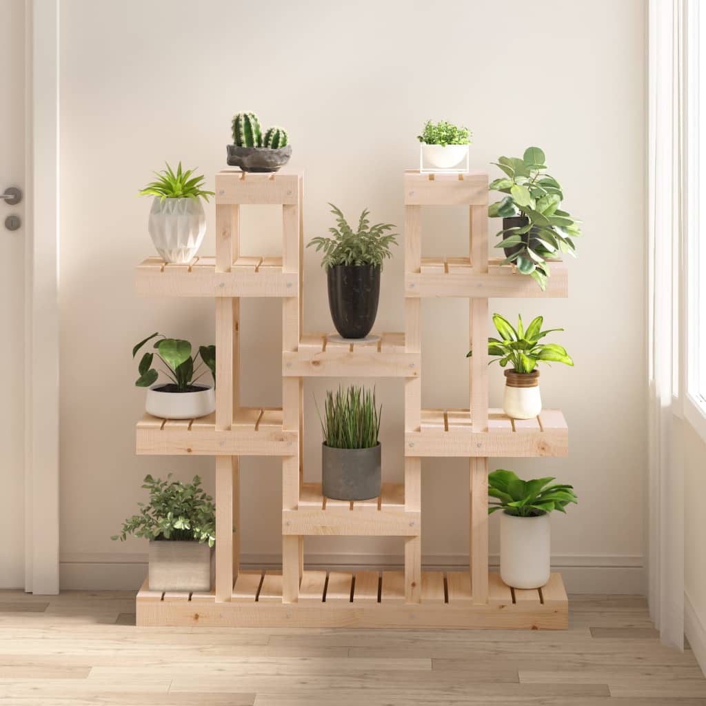 vidaXL Soporte para Plantas Estante Interior Exterior Color Natural,  Gris,  Negro y mas