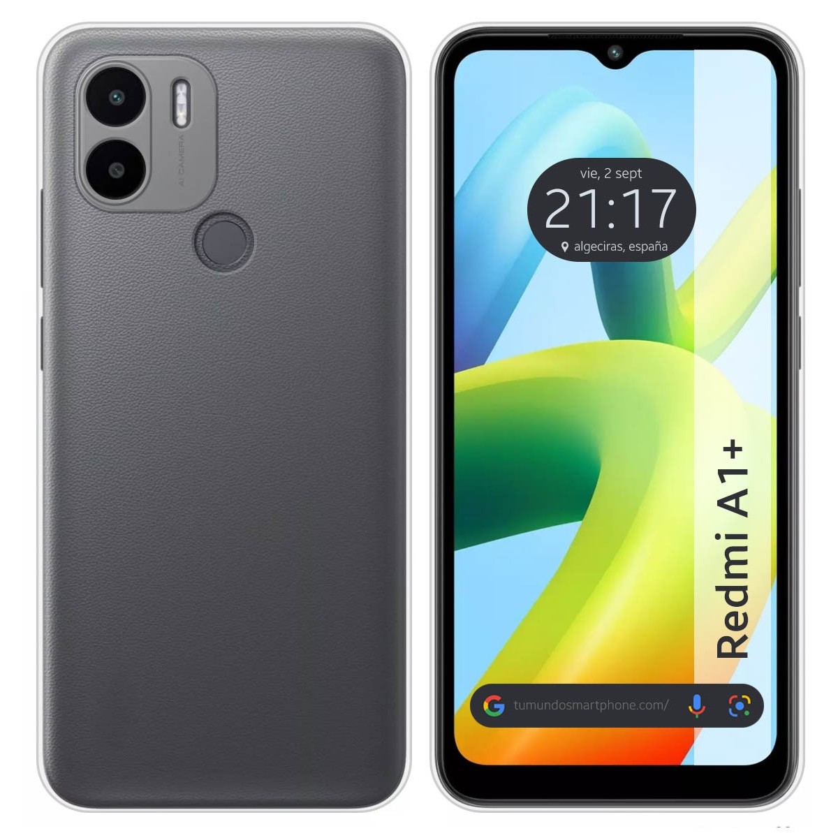 Tumundosmartphone Funda Silicona Gel TPU Transparente Xiaomi Redmi A1 Plus Protección Delgada