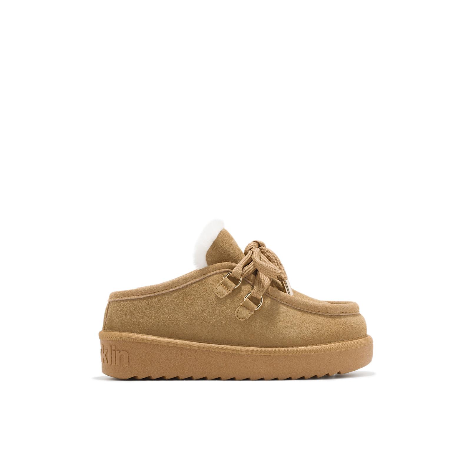 D.Franklin Botas Australianas de Corte Bajo Nordic Basic    Camel  - Botas para Mujer - Moda casual Mujer