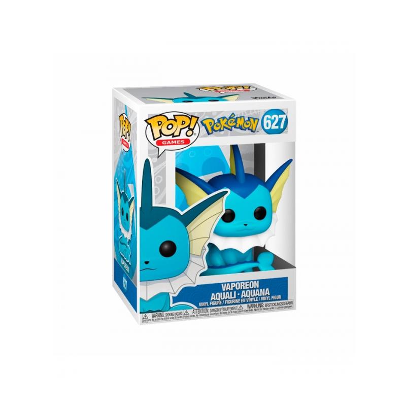 Funko - Figura Funko Pop! Pokémon Vaporeon #627 de vinilo, 9,5 cm, colección oficial POP! Games para coleccionistas y fans de Pokémon, regalo ideal para cumpleaños y ocasiones especiales