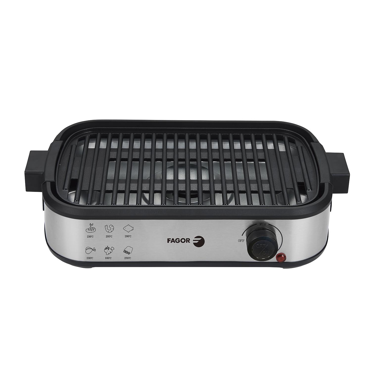 Parrilla Eléctrica 1800W con Extractor de Humo, Placa Antiadherente, FAGOR Smokeless FGE1560