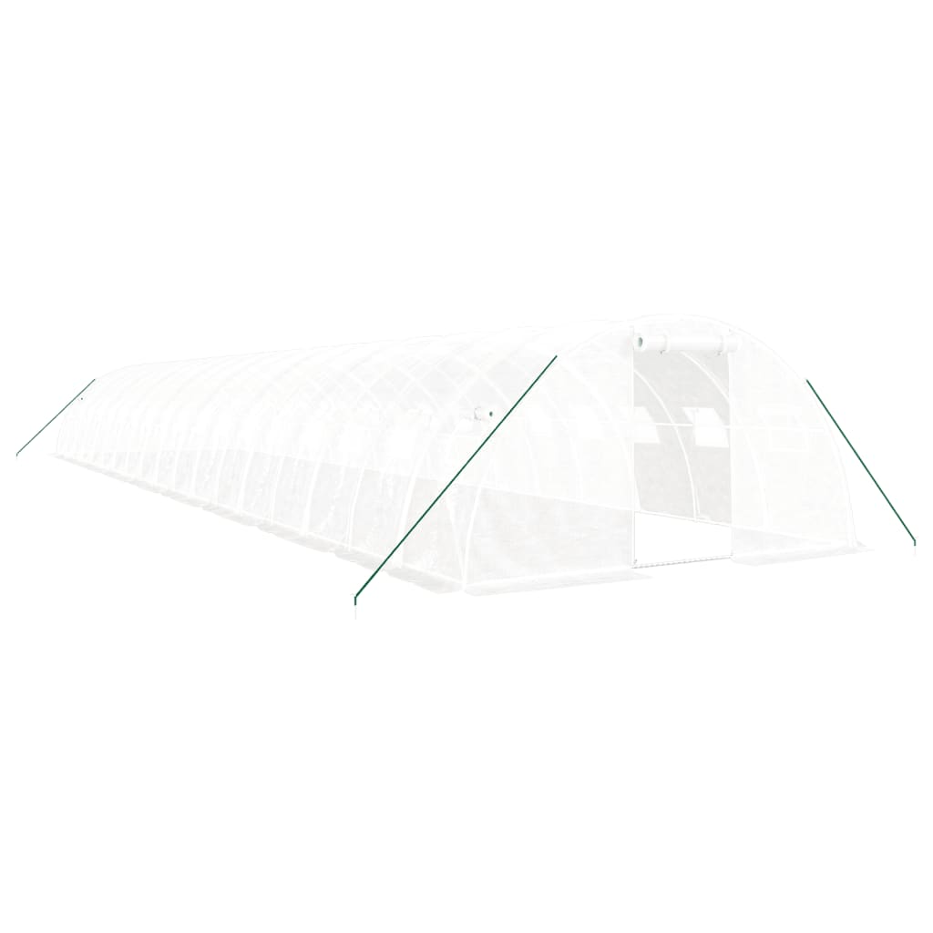 vidaXL Invernadero con estructura de acero blanco Multitalles