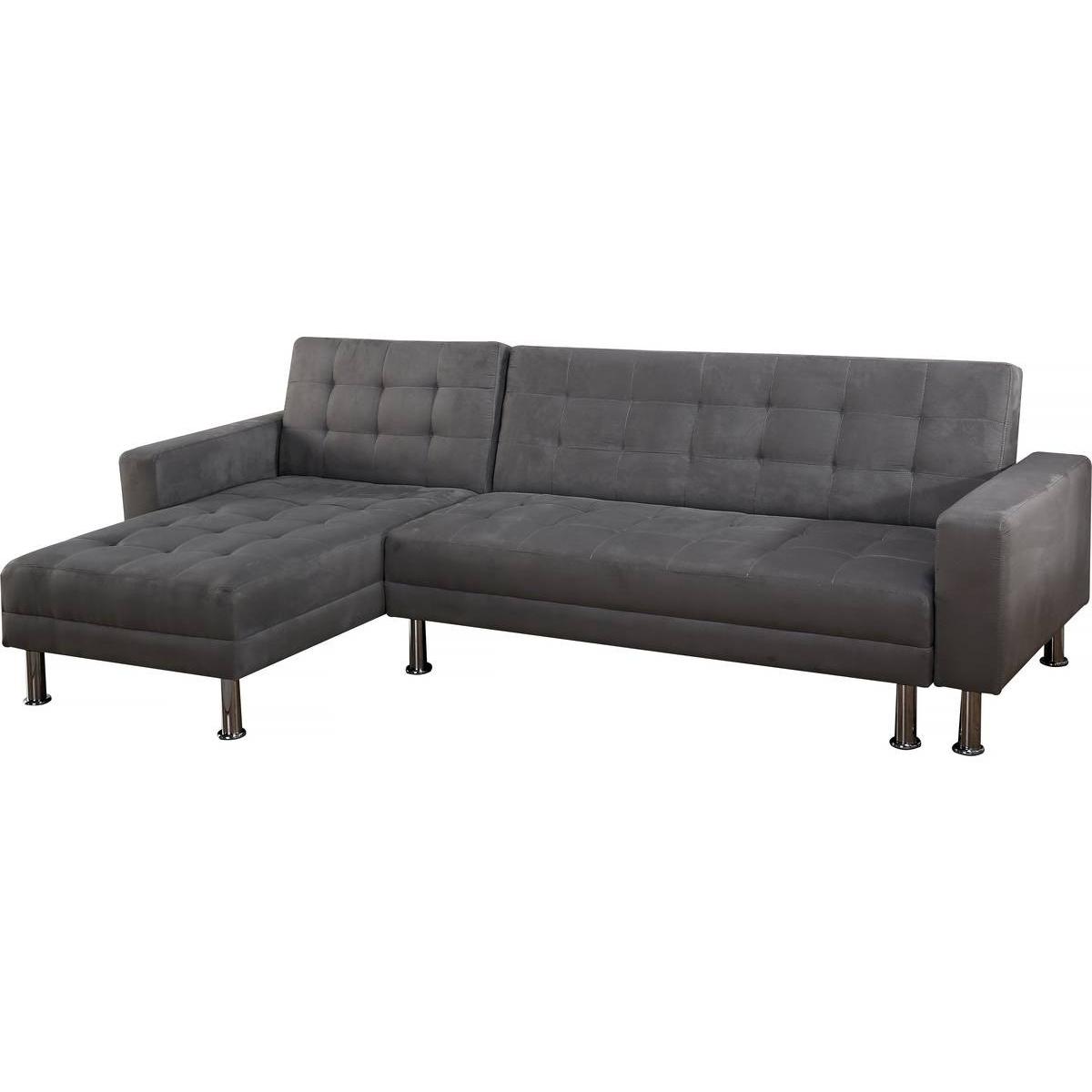 Habitat y Jardin - Sofá esquinero convertible y reversible "Theo" - 4 plazas - Gris
