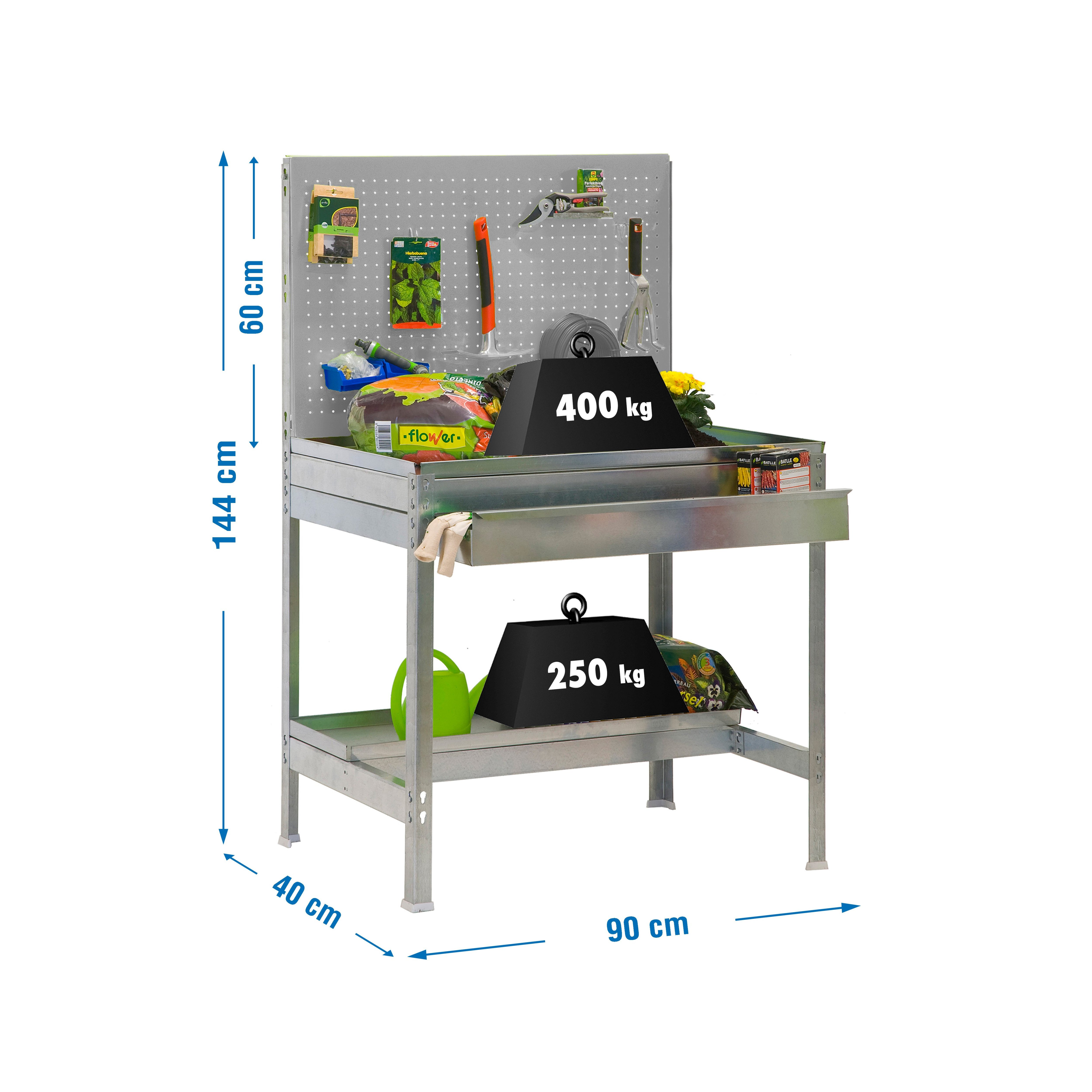 Estantería SIMONRACK Simongarden bt2 box 900x400 galva/galva