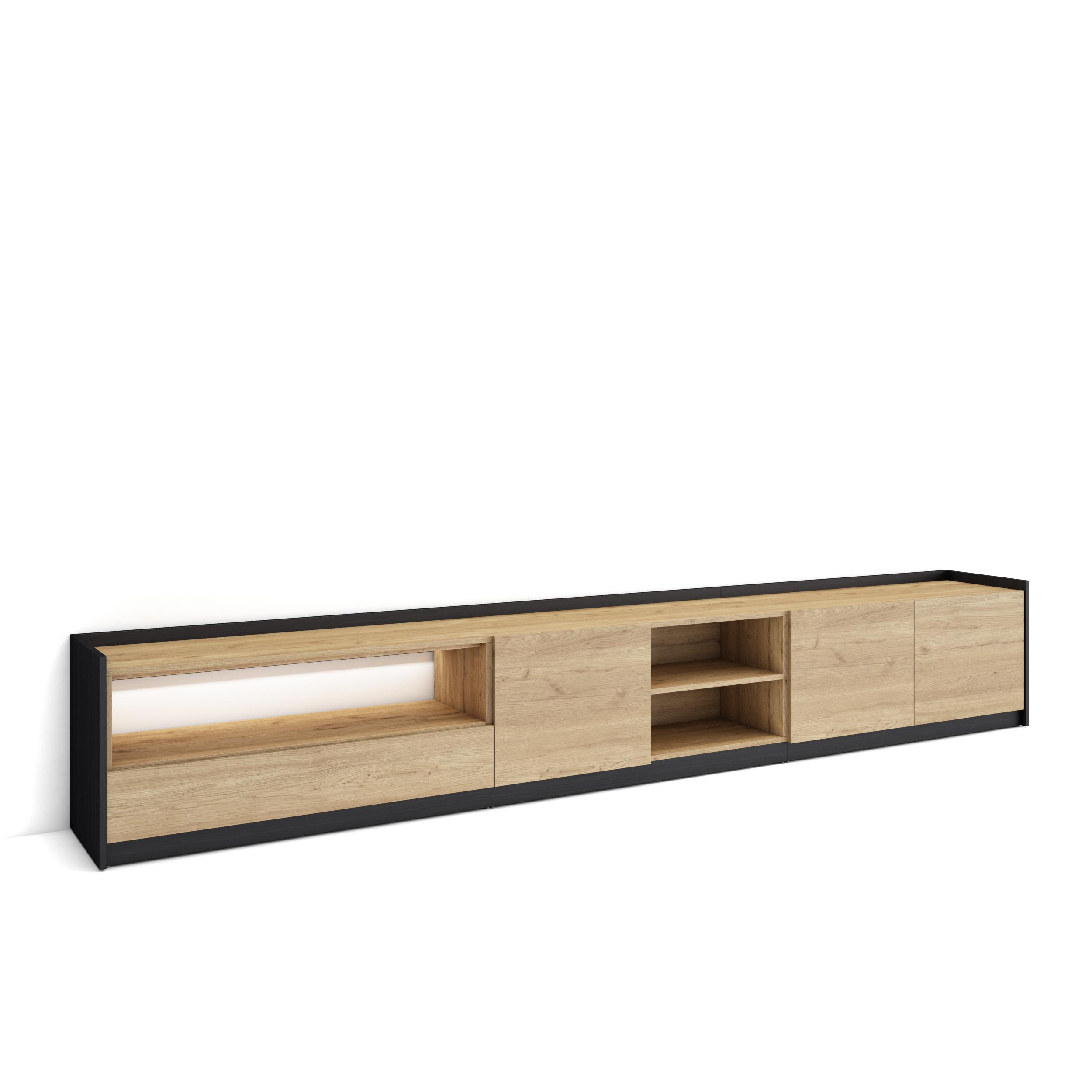 Mueble TV, Televisión, 310x37x50cm, Para TV hasta 80", LED