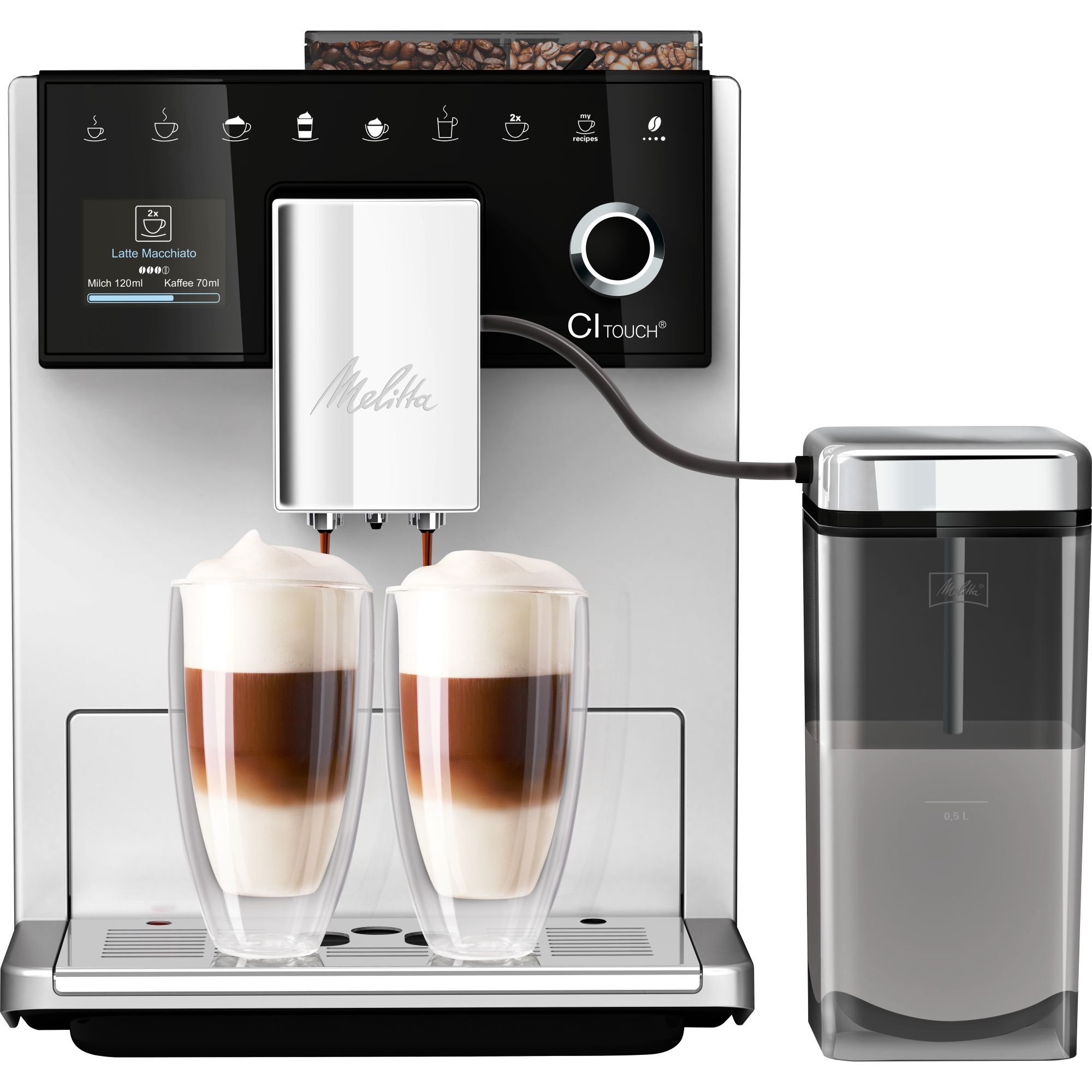 Melitta Cafetera Superautomática Melitta CI Touch F630-111 Café en Grano y Molido 10 Recetas