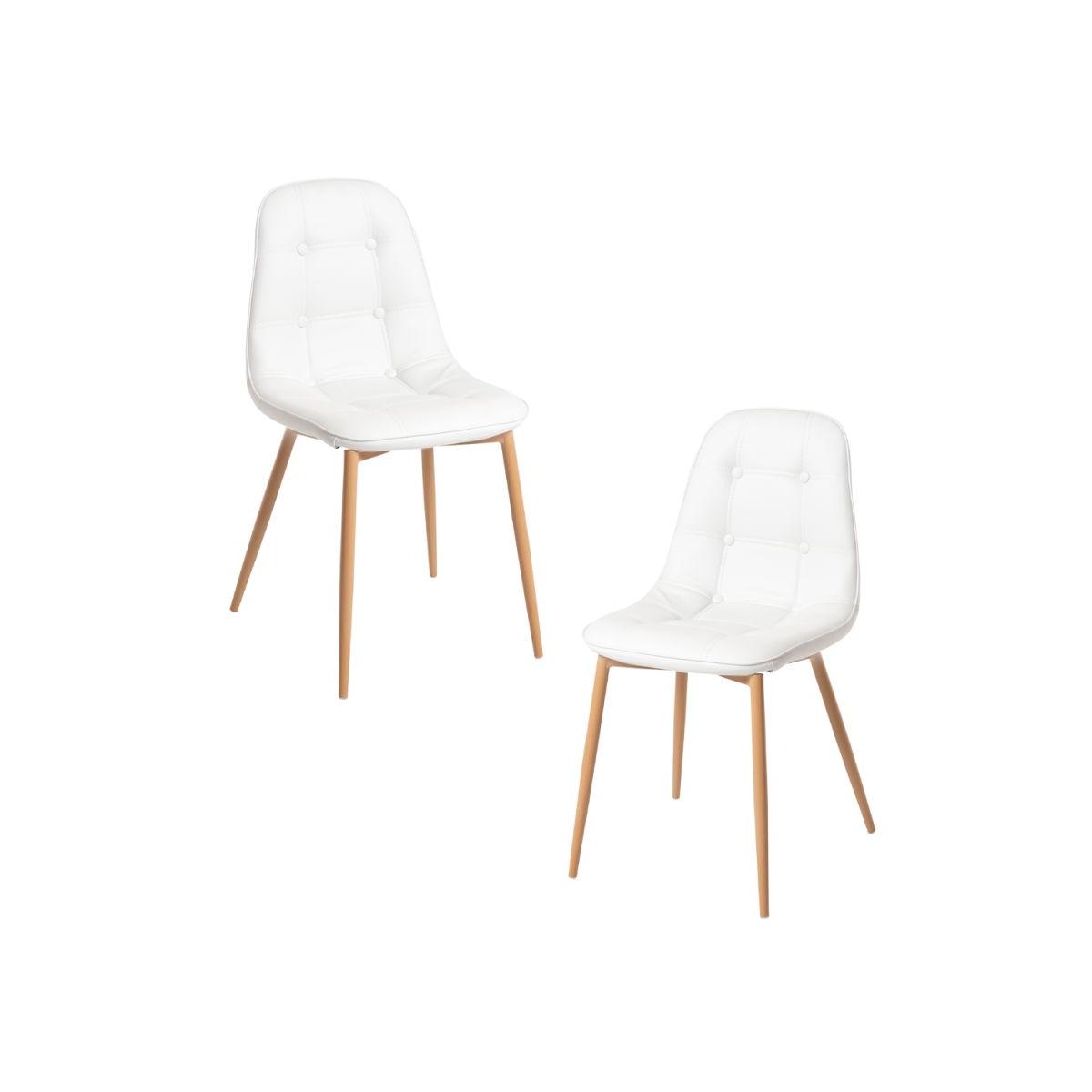 Regalos Miguel - Packs Sillas Comedor - Pack 2 Sillas Plazi - Blanco