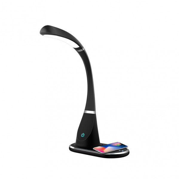 Flexo rejalgar 5w 400lm 3500-6000k negro 45x22,5x24 cm carg.mov.inalamb.5colores x 3intensidad regulable