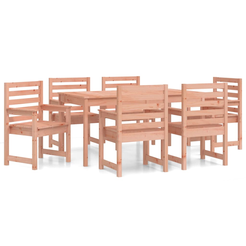 vidaXL Juego de comedor para jardín 7 pzas madera maciza abeto Douglas