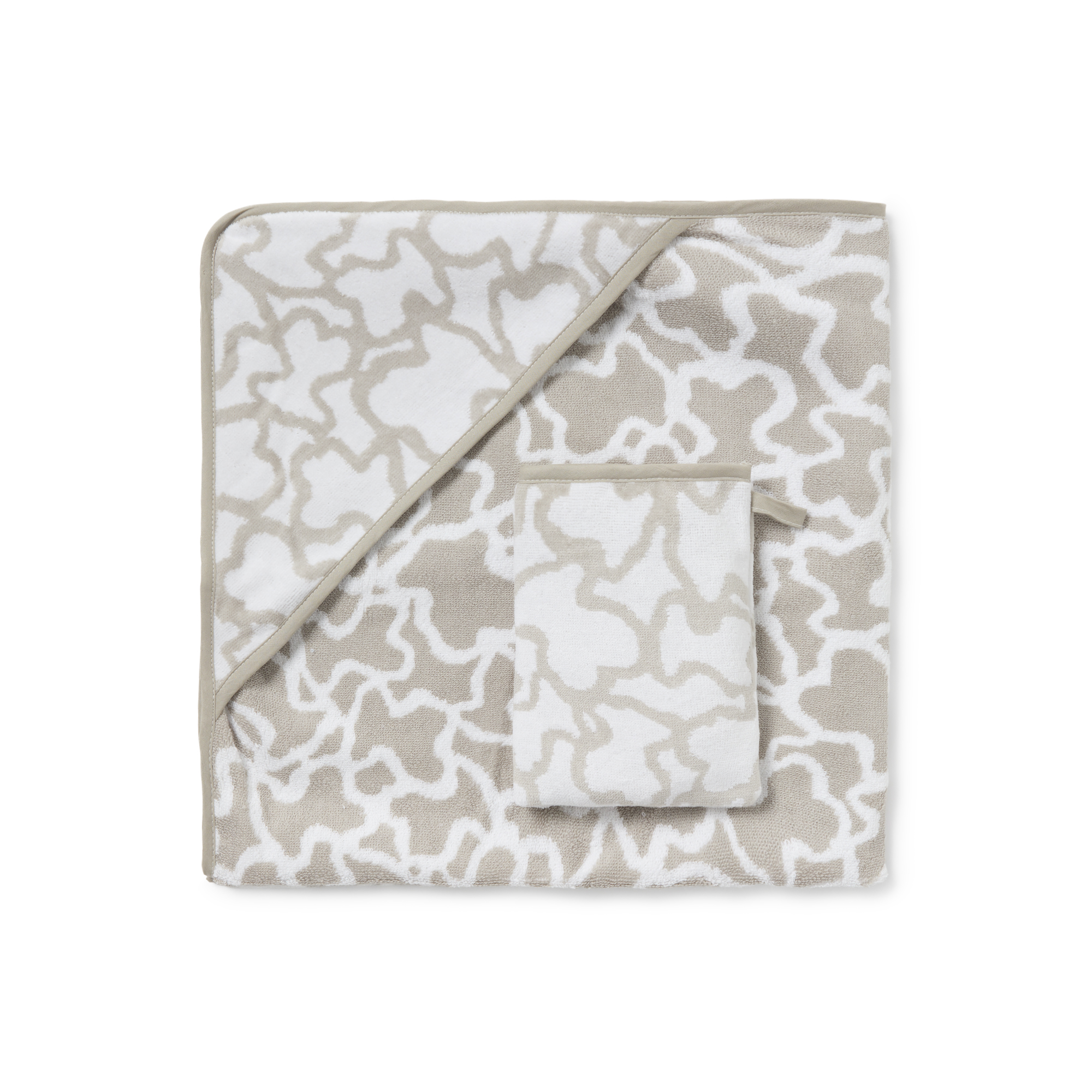 Capa de baño Kaos para bebés con Manopla Gris TOUS