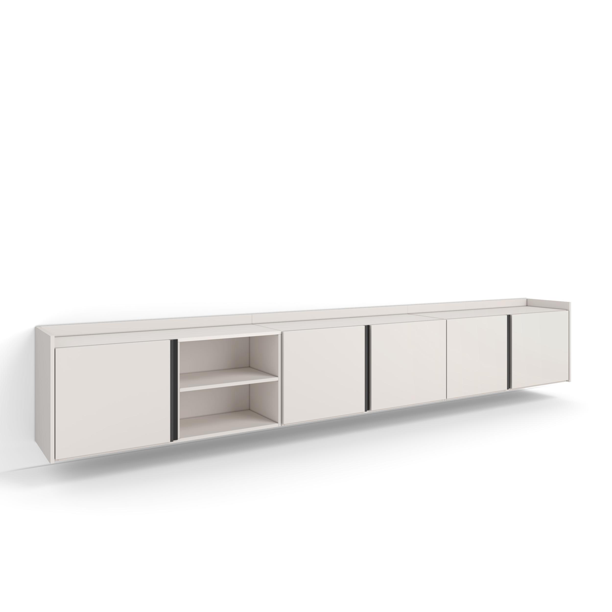 Mueble TV, Televisión, 309x35x50cm, Para TV hasta 80", Colgado, Suspendido