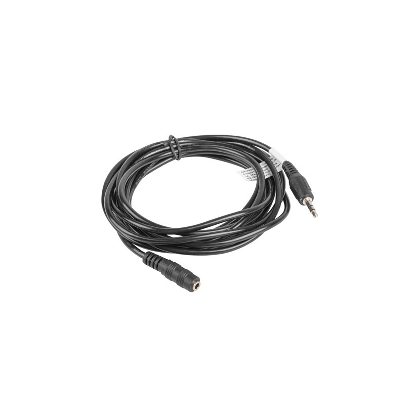 Lanberg - CA-MJFJ-10CC-0030-BK cable de audio 3 m 3,5mm Negro CA-MJFJ-10CC-0030-BK