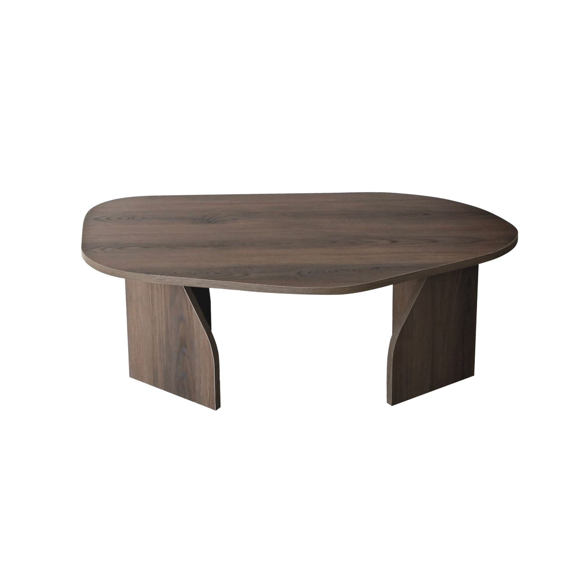 Habitat y Jardin - Mesa baja de madera "Rock" 100 x 60 x 35 cm - Nogal