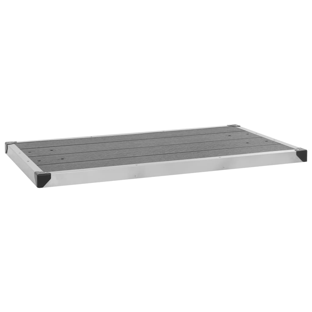 vidaXL Plato de Ducha de Jardín WPC Acero Inoxidable Exterior Bases Color Gris,  Marrón, y mas