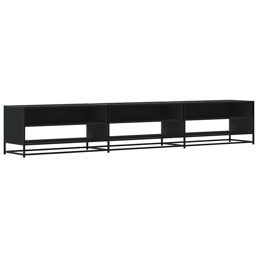 vidaXL Mueble de TV madera de ingeniería negro 270x40x46 cm