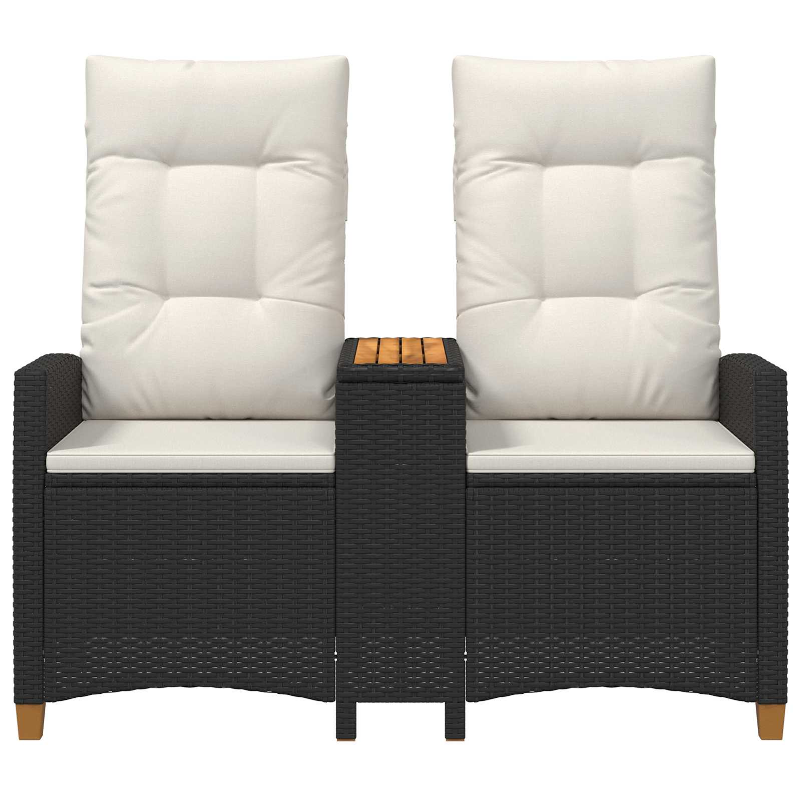 vidaXL Banco reclinable con mesa 126 x 65 x 112 cm