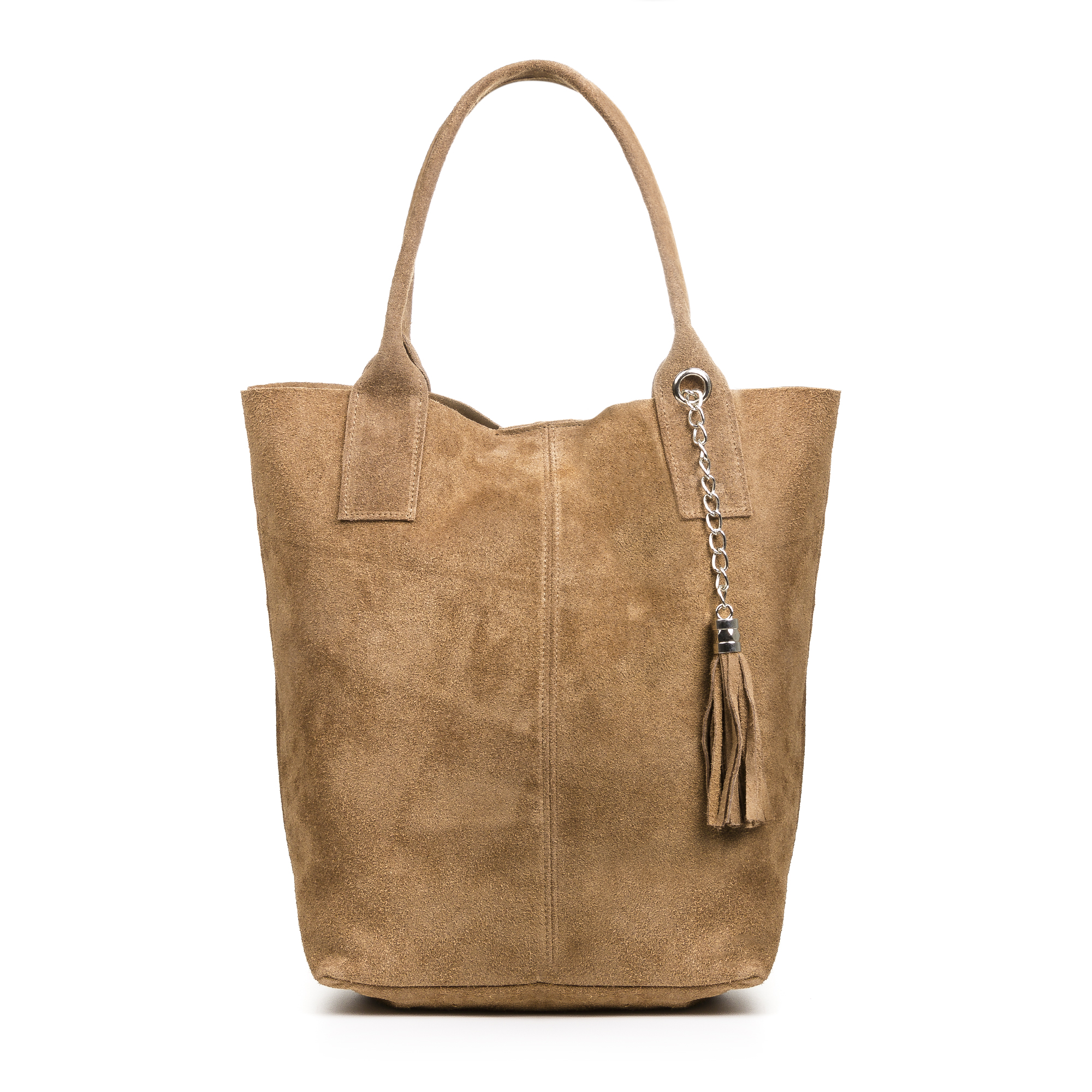 Firenze Artegiani. Chiusi Bolso Shopper Mujer.Piel auténtica Gamuza . Made in Italy. Vera Pelle Italiana.