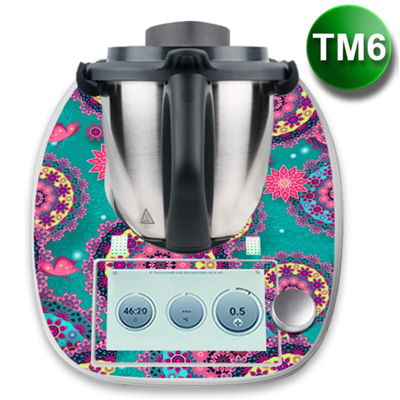 APCym Vinilo Adhesivo para Máquina Cocinar Thermomix TM6 Mandalas