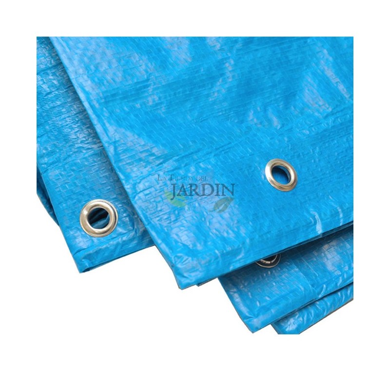 Suinga Toldo Reforzado azul 4x6 m | 90 gr/m² | Ojales Metálicos | Impermeable y Resistente | Jardín, Camping y Protección Exterior