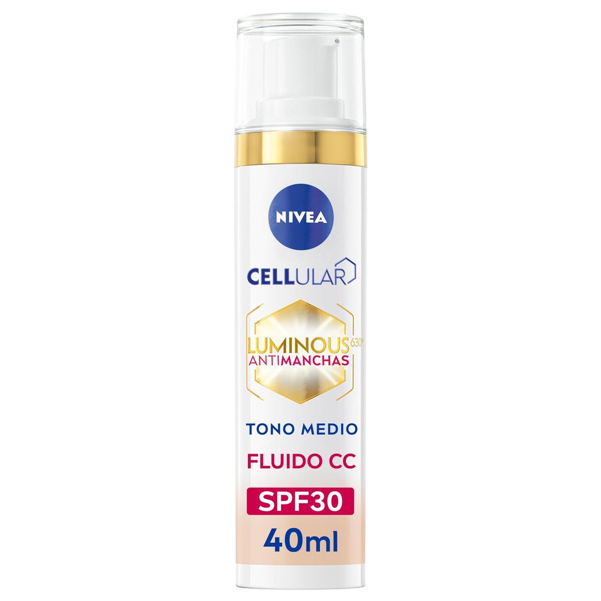 NIVEA LUMINOUS630 Antimanchas Fluido CC con Color FP30 40ml Tono Medio