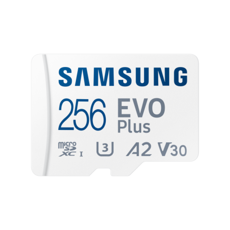 Tarjeta de memoria Samsung EVO Plus MicroSDXC 256 GB UHS-I U3 V30 Clase 10 Adaptador SD