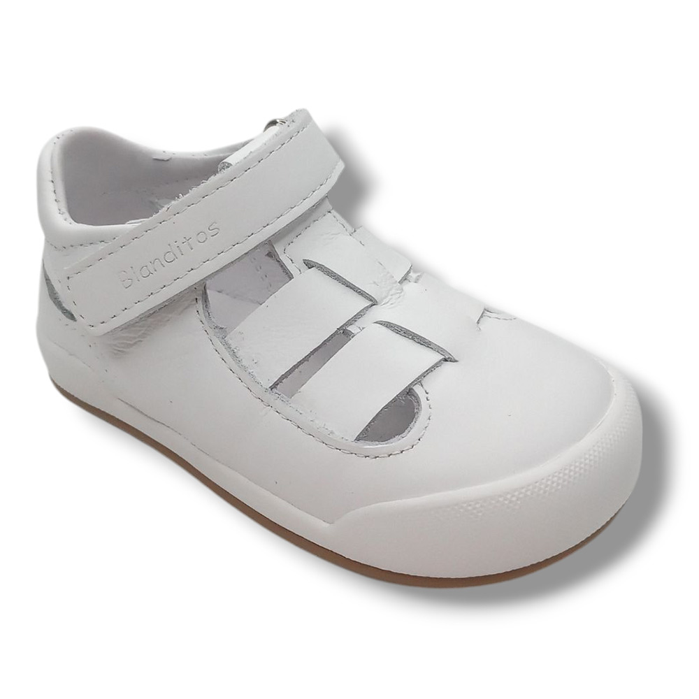 Blanditos by Crio's Sandalia Cerrada Niño Crios OCEANO BLCO25V 7640 BLANCO Respetuoso calzado niños Blanditos Summer ROYALE CORDONETS