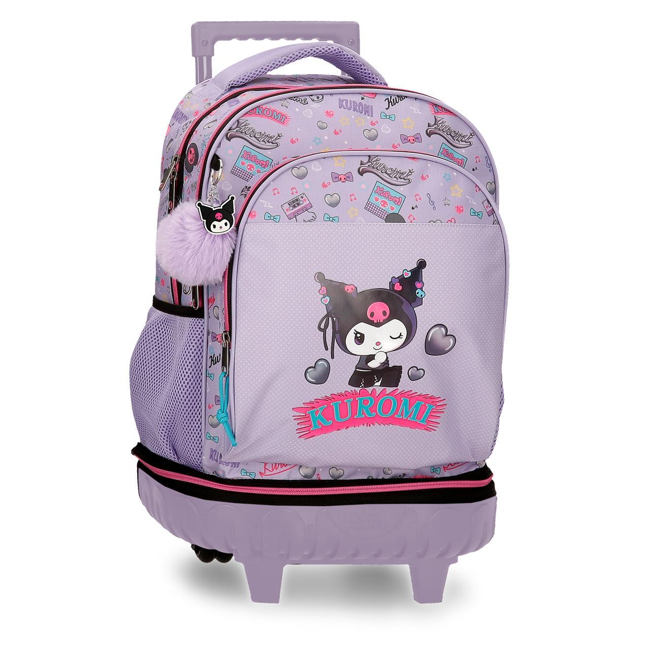 Mochila compact desmontable Kuromi Retropop Morado 32 cm x 43 cm x 21 cm