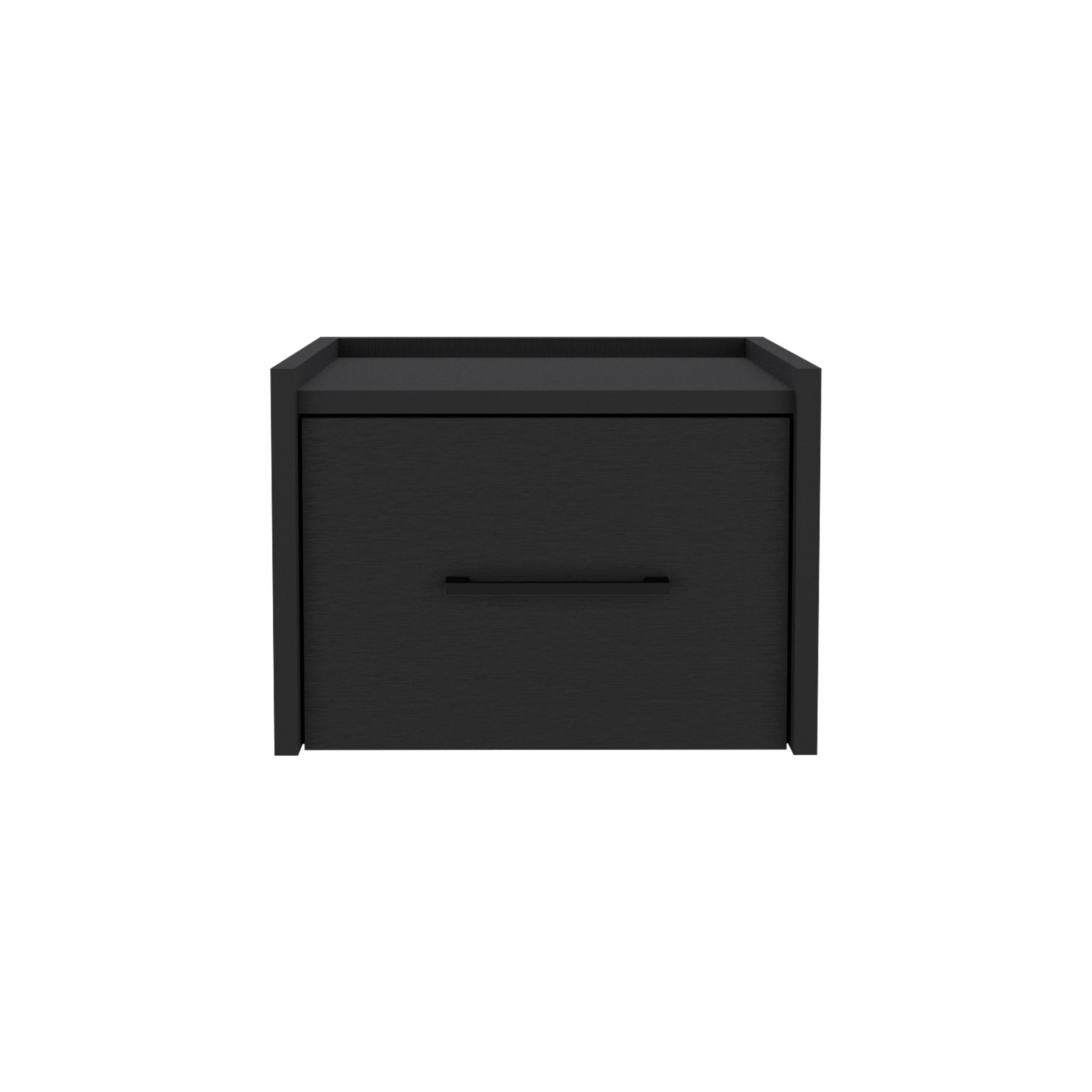 TUHOME Mesita de noche empotrada moderna, con un cajon.
