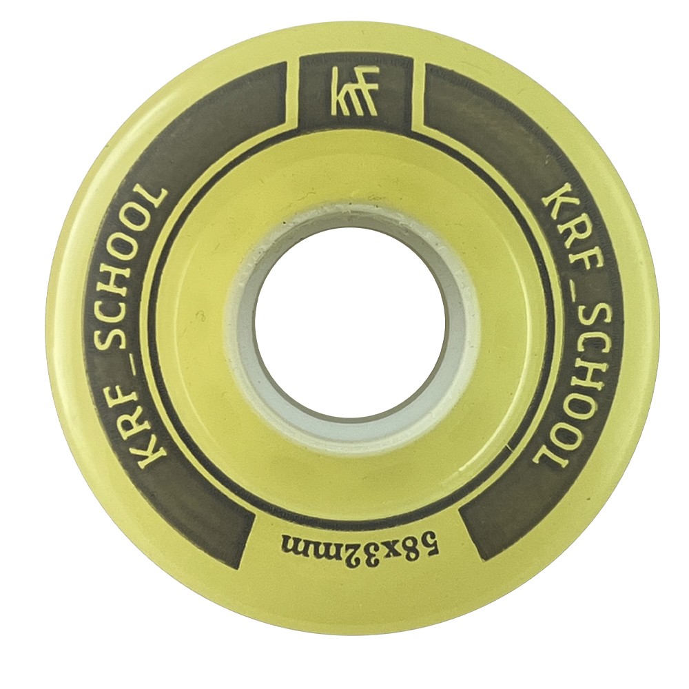 Pack 2 Ruedas Patines Quad Krf Amarillo Transparente