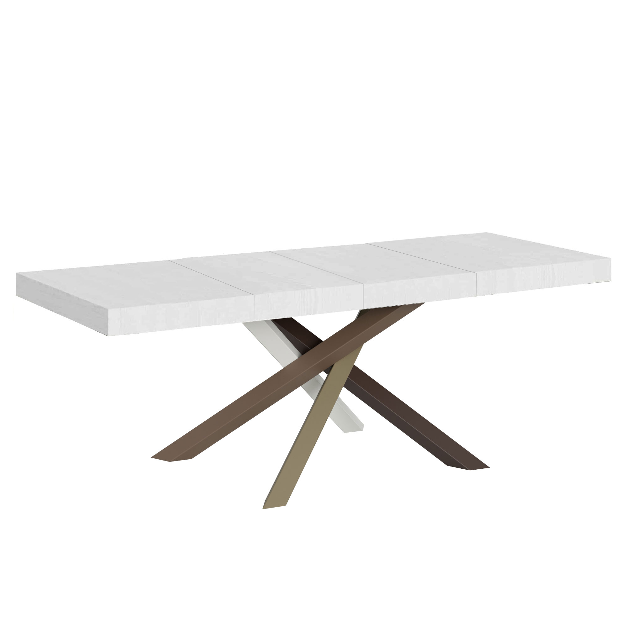 Mesa extensible 180/440x90 cm Volantis Premium patas fresno blanco multicolor 4/C - Itamoby