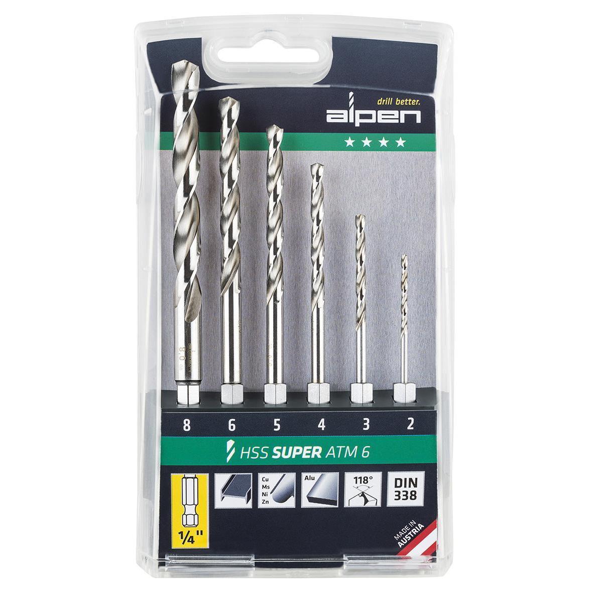 Estuche brocas alpen hexagonal hss    6 piezas