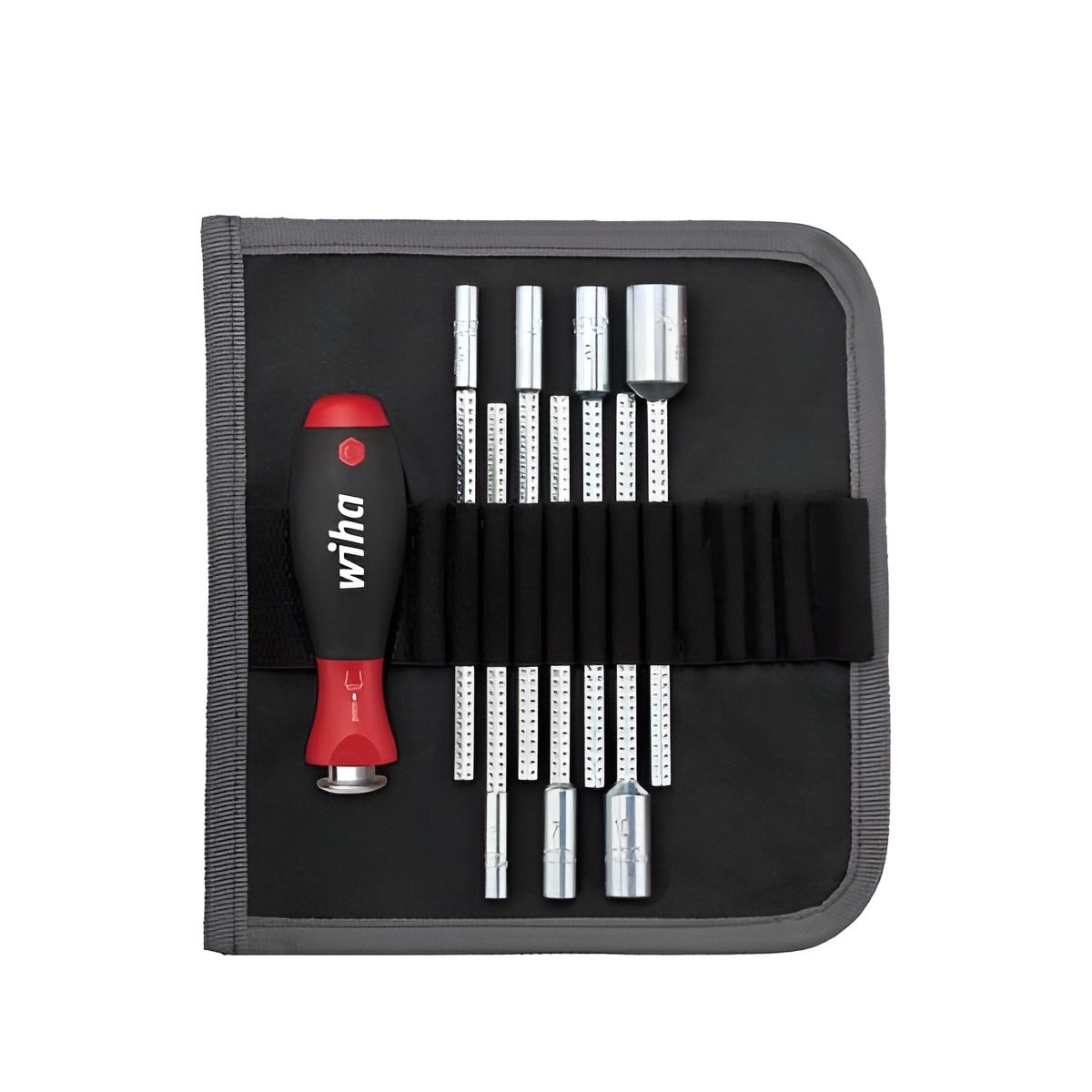 Wiha juego de destornilladores con varillas intercambiables system 6 con llave de vaso hexagonal, de 8 unid. (27712)