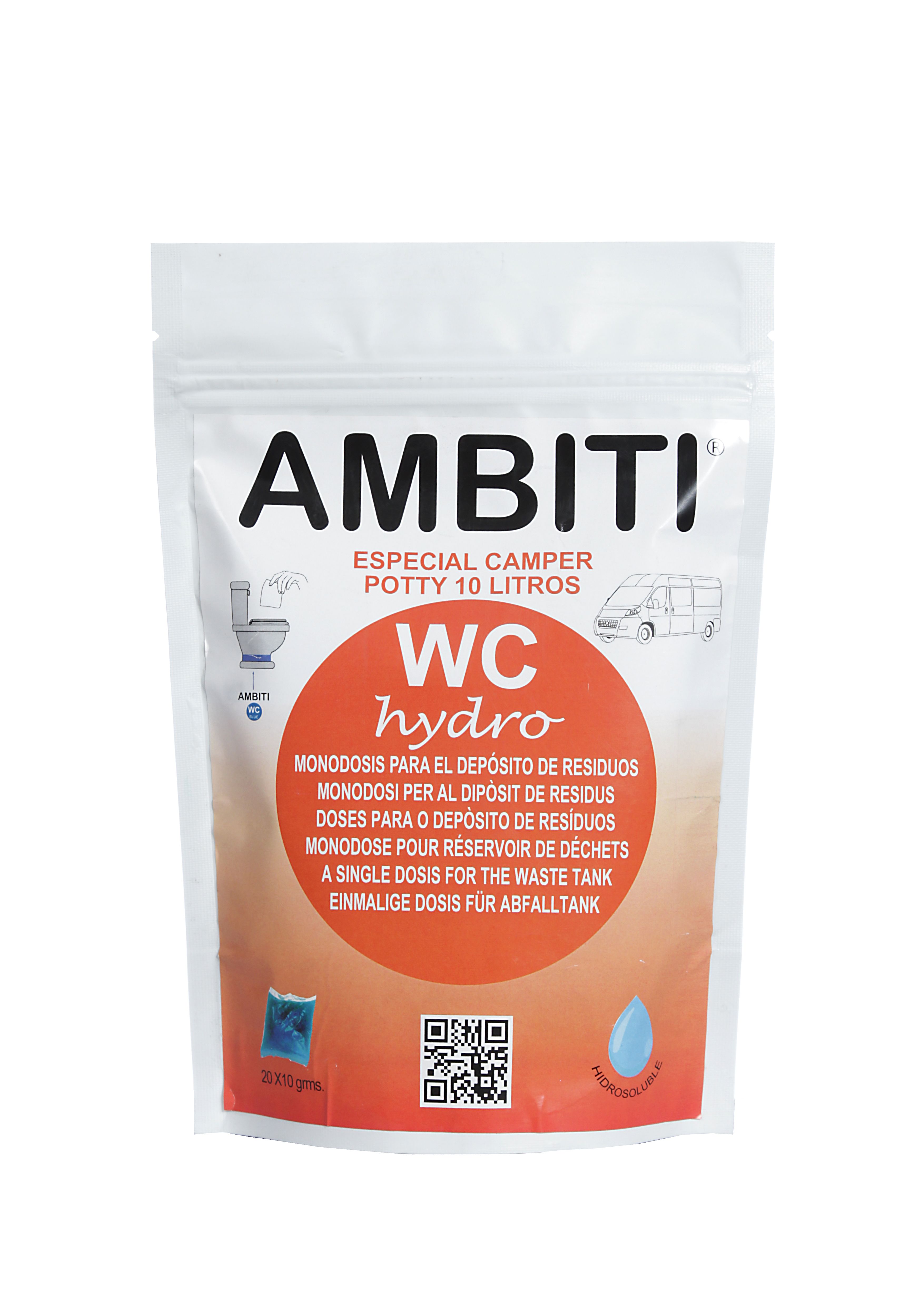 AMBITI Potable Tabs. Pastillas Potabilizadoras de Agua. Bote de 50